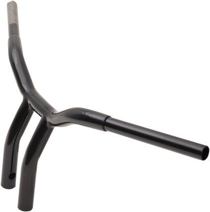 LA CHOPPERS Kage Fighter Welded Bent-Riser Handlebar - One Piece - 10" - Black LA-7338-10B