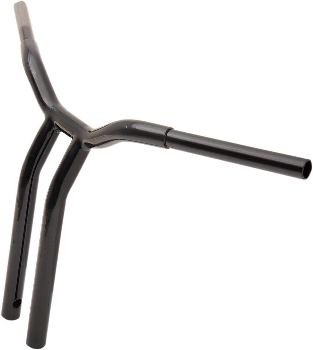 LA CHOPPERS Kage Fighter Welded Bent-Riser Handlebar - One Piece - 16" - Black LA-7338-16B