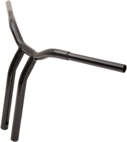 LA CHOPPERS Kage Fighter Welded Bent-Riser Handlebar - One Piece - 16" - Black LA-7338-16B