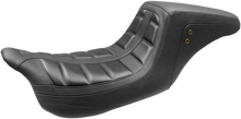 MUSTANG Squareback One-Piece Seat - Tuck and Roll - Black w/ Black Stitching - FL '08-'25 75239