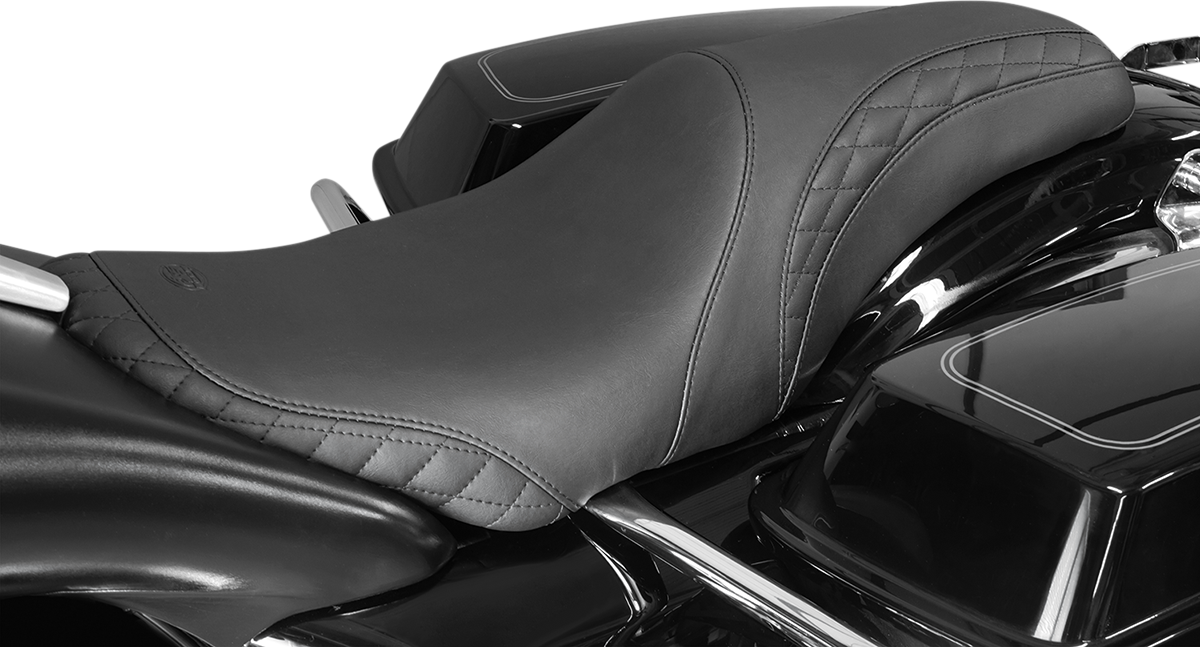 MUSTANG Seat - Tripper Fastback™ - Stitched w/ Small Diamond-Stitched Inlays - Black - FL '08-'25 75269