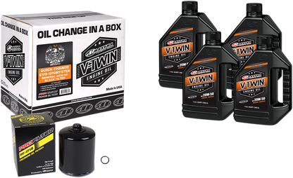 MAXIMA RACING OIL Evo/Sportster Quick Oil Change Kit - Black Filter 90-069014PB