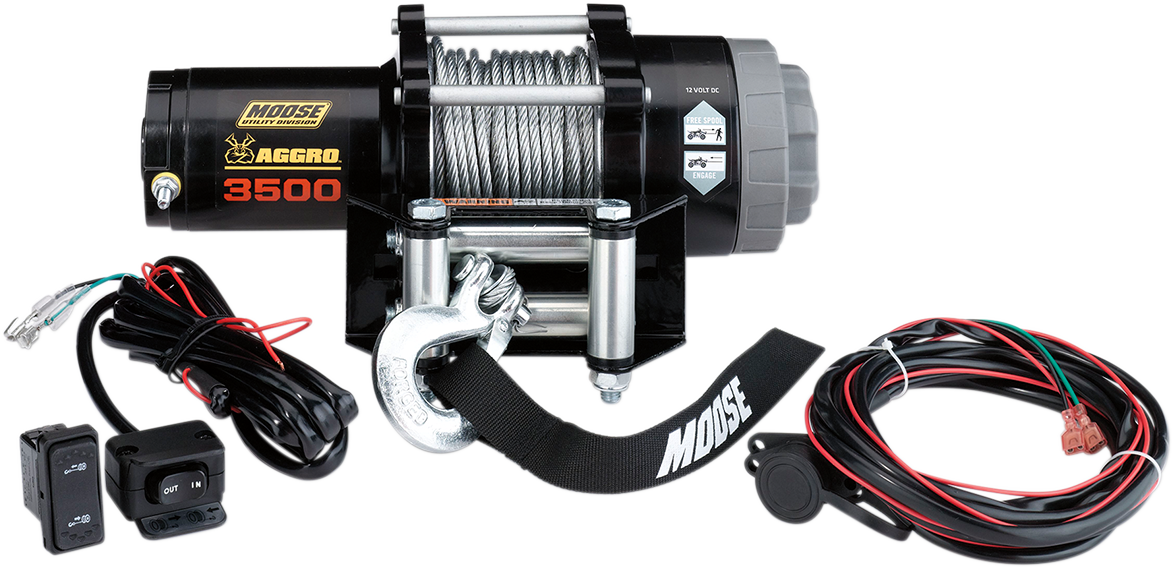 MOOSE OFFROAD 3500 lb Winch - Wire Rope - 50' 104308
