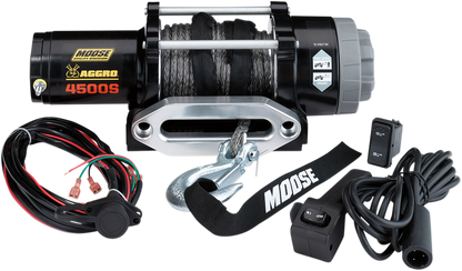 MOOSE OFFROAD 4500 lb Winch - Synthetic Rope - 50' 104311