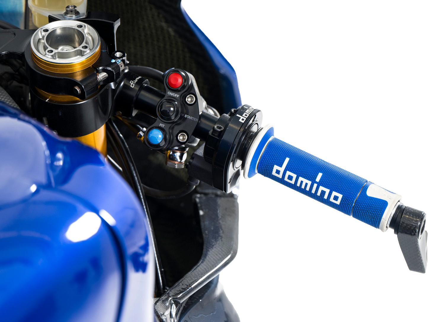 A450 Road Racing Grips Blue/White Pair