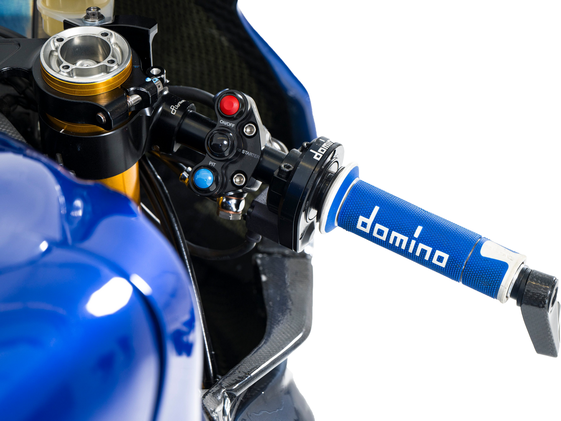 A450 Road Racing Grips Blue/White Pair