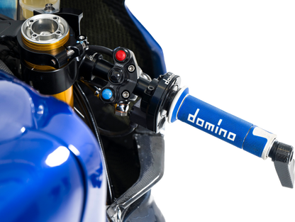 A450 Road Racing Grips Blue/White Pair