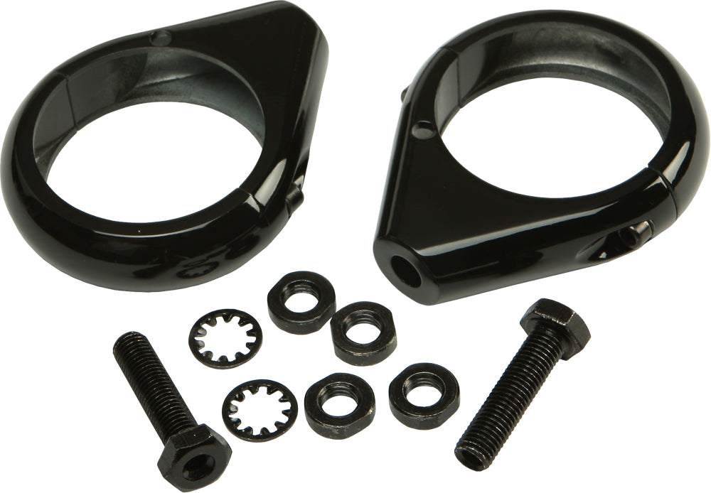 Turnsignal Clamps 49mm Pr Black