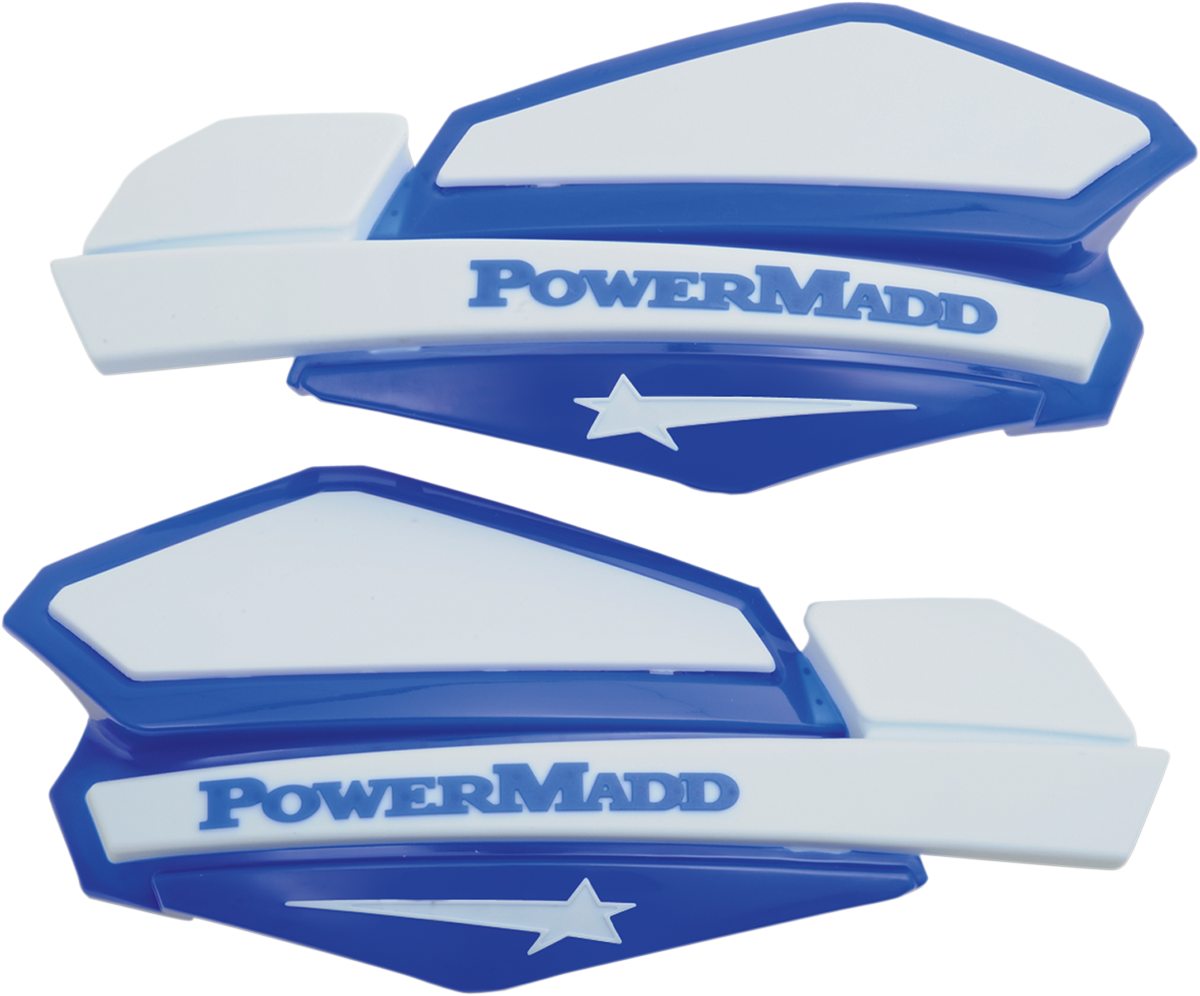 POWERMADD Star Series Handguards - Blue/White 34221