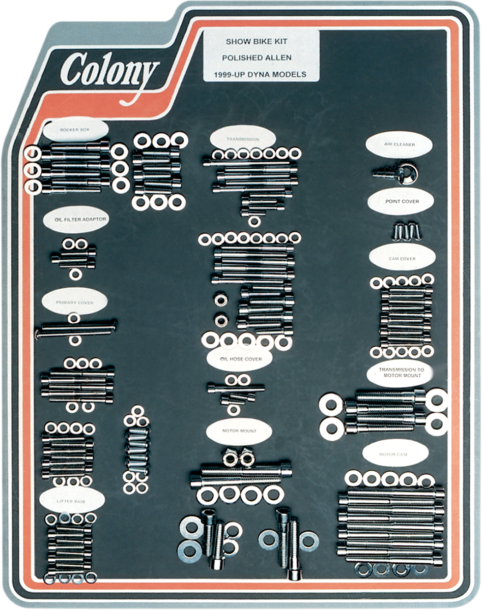 COLONY Bolt Kit - Complete/Motor - Socket-Head - '99-'05 Dyna 1000P