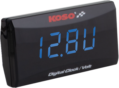 Super Slim Clock / Volt Meter Blue Display