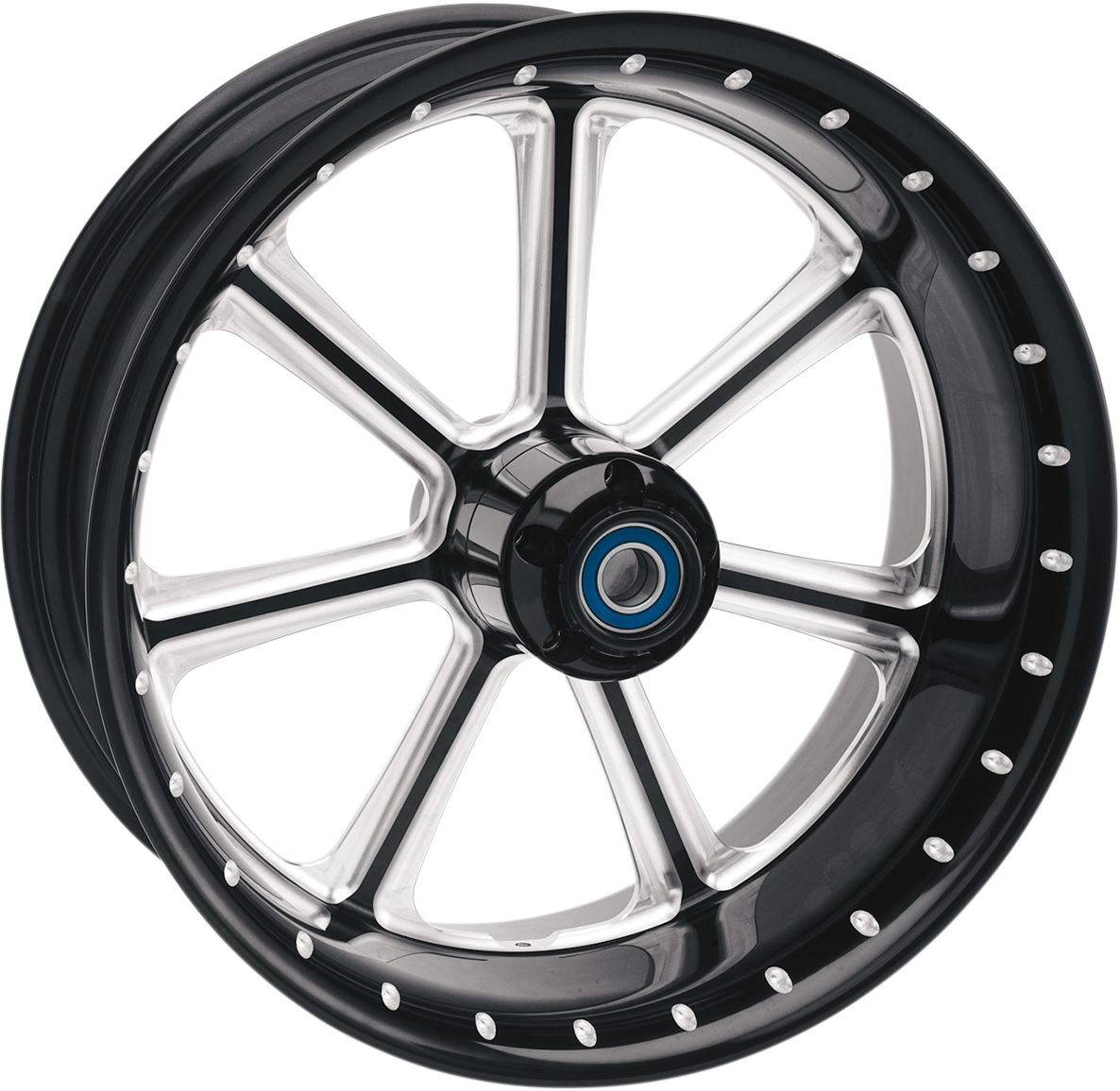 RSD Wheel - Diesel - Front - Dual Disc/with ABS - Black/Contrast Cut™ - 21x3.5 - '08+ FLD 1204-7106R-DIEAJ-BM