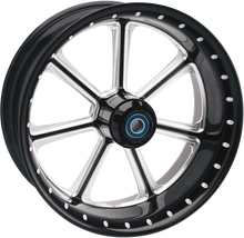 RSD Wheel - Diesel - Front - Dual Disc/with ABS - Black/Contrast Cut™ - 21x3.5 - '08+ FLD 1204-7106R-DIEAJ-BM