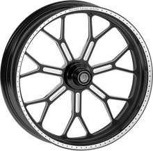 RSD Wheel - Delmar - Front - Dual Disc/with ABS - Black/Contrast Cut Ops™ - 21x3.5 - '08+ FLD 1204-7106R-DELAJ-SMB