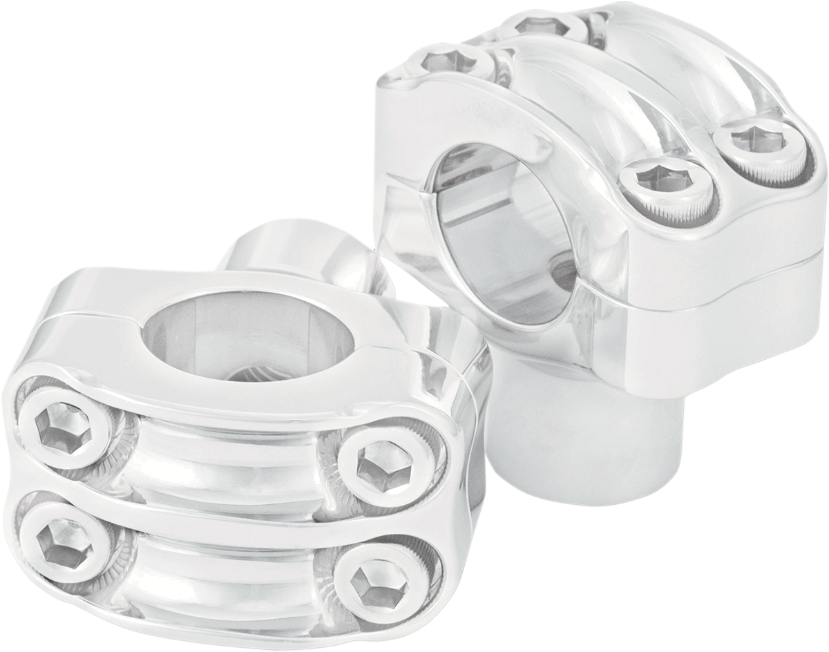 RSD Nostalgia Handlebar Risers- Four-Bolt - 1-1/2" - Chrome 0208-2050-CH