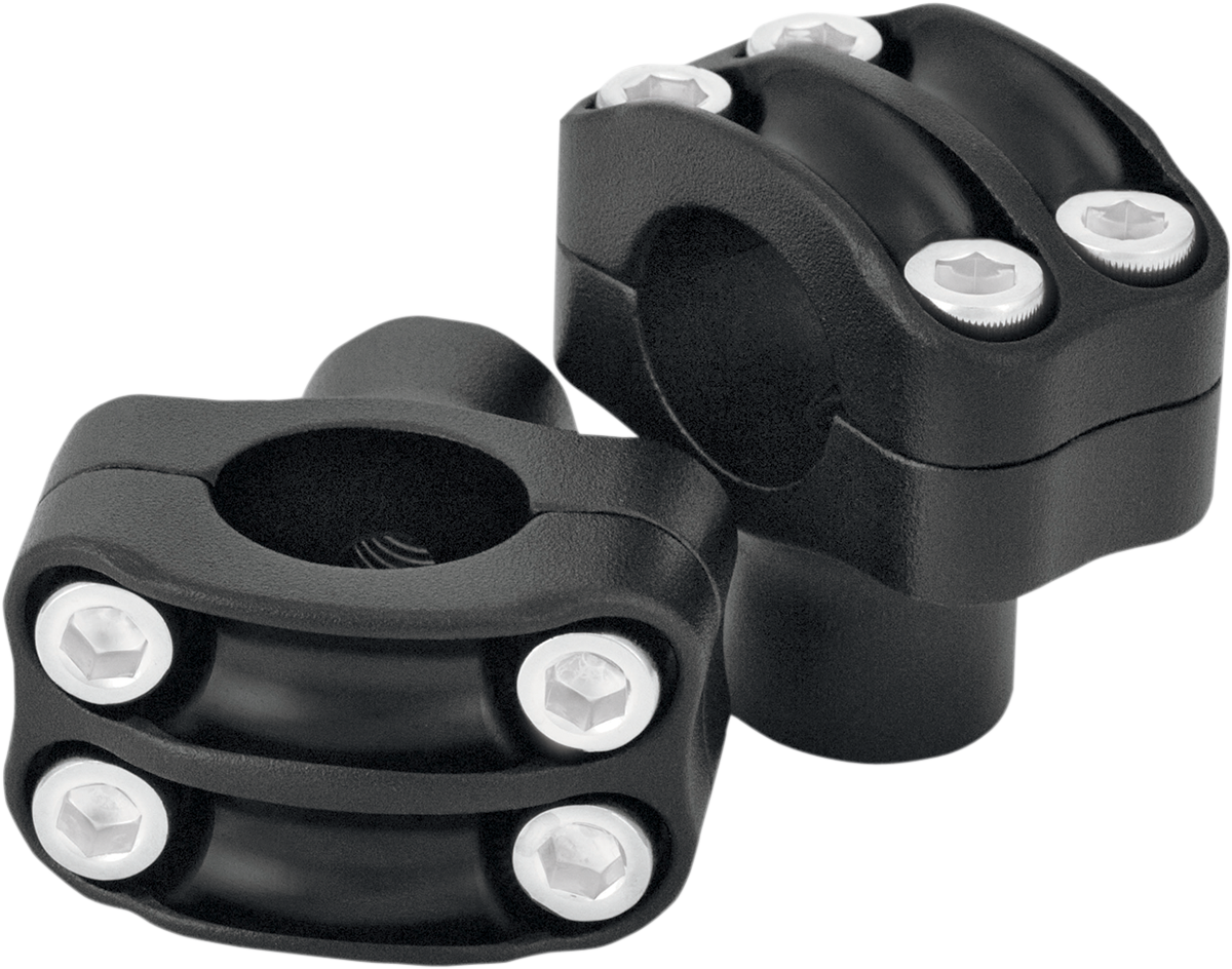RSD Nostalgia Handlebar Risers - Four-Bolt - 1-1/2" - Black Ops 0208-2050-SMB