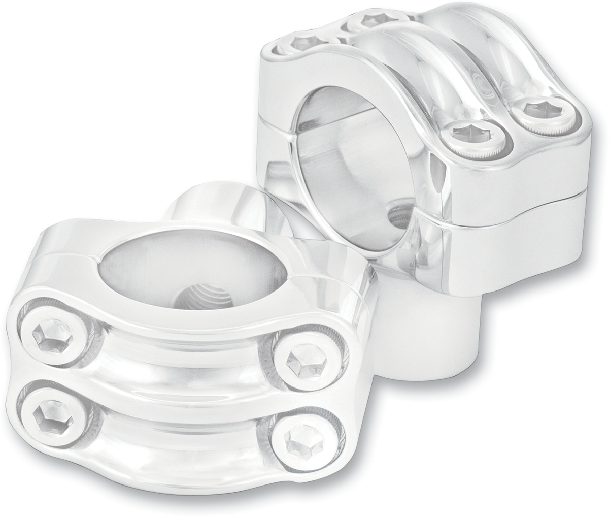 RSD Nostalgia Handlebar Risers - Four-Bolt - 1-1/2" x 1-1/4" - Chrome 0208-2051-CH