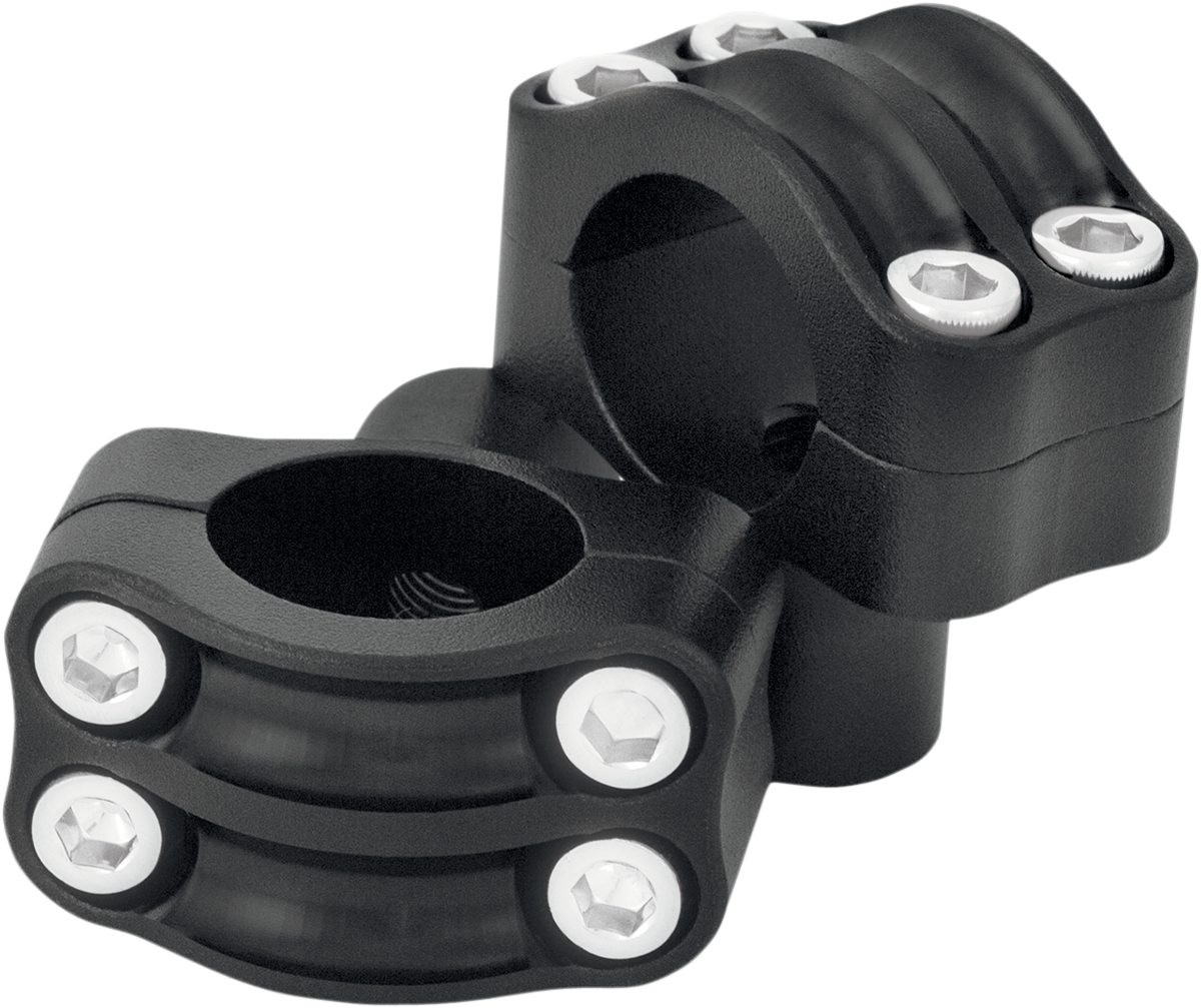 RSD Nostalgia Handlebar Risers - Four-Bolt - 1-1/2" x 1-1/4" - Black Ops 0208-2051-SMB