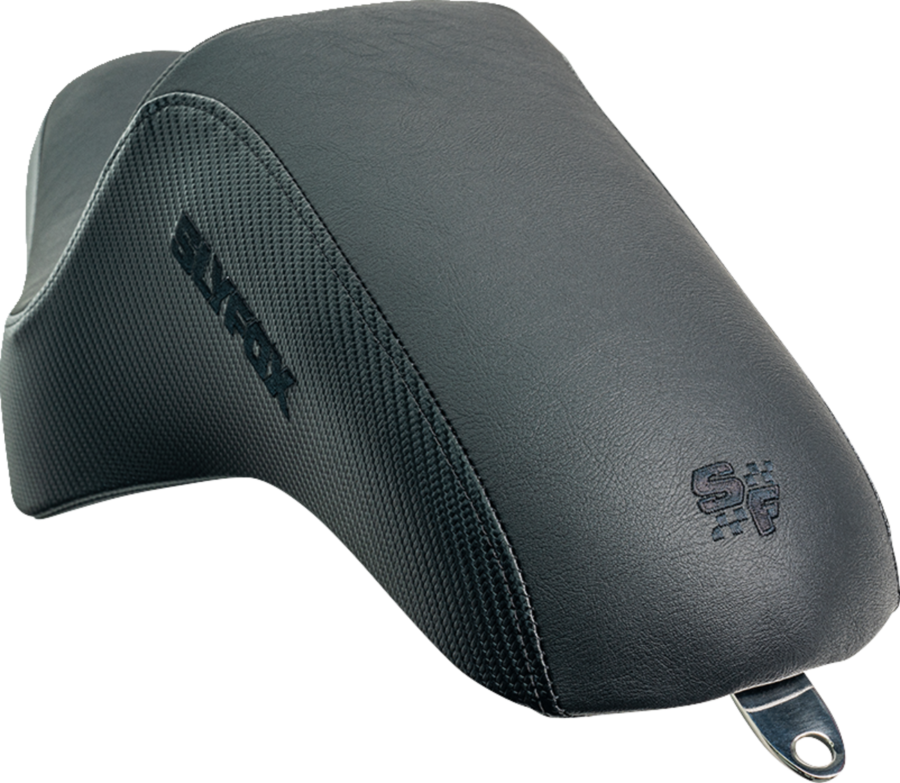 SLYFOX Drifter Seat - Black Logo - Black Vinyl w/ Slipstop - Carbon Fiber - XL '04-'22 4684A-slyfox