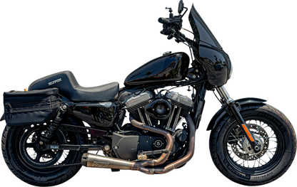 SLYFOX Drifter Seat - Gray Logo - Black Vinyl w/ Slipstop - Carbon Fiber - XL '04-'22 4684B-slyfox
