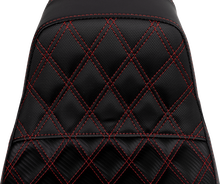 SADDLEMEN Pro Series SDC Performance Seat - Carbon Fiber/Lumbar Gripper - Red Stitch - Dyna '06-'17 SC80604RED