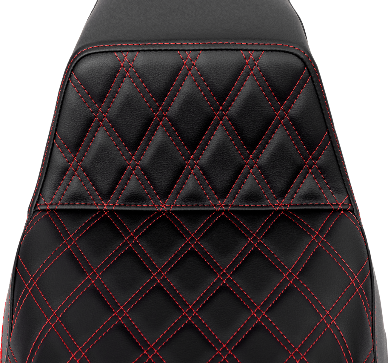 SADDLEMEN Step-Up Seat - Front Lattice Stitch - Red Stitch - FLH/FLT '08-'23 808-07B-17204