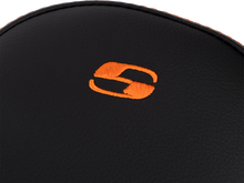 SADDLEMEN Step-Up Seat - Front Lattice Stitch - Orange Stitch - FLH/FLT '08-'23 808-07B-17203
