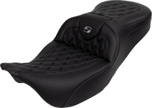 SADDLEMEN Roadsofa™ Seat - with Backrest - Dark Gray Stitch - FL '08-'23 808-07B-182B2