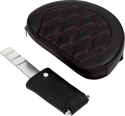 SADDLEMEN Roadsofa™ Seat - with Backrest - Wine Berry Stitch - FL '08-'23 808-07B-182B8