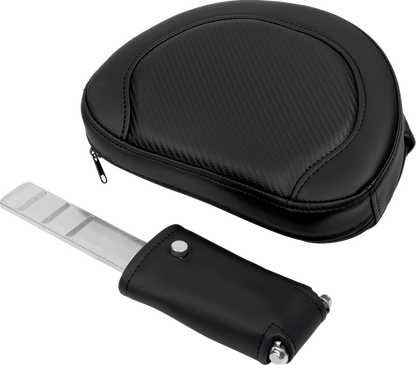 SADDLEMEN Roadsofa™ Seat - with Backrest - Carbon Fiber - Black Stitch - FL '08-'19 808-07B-185B0