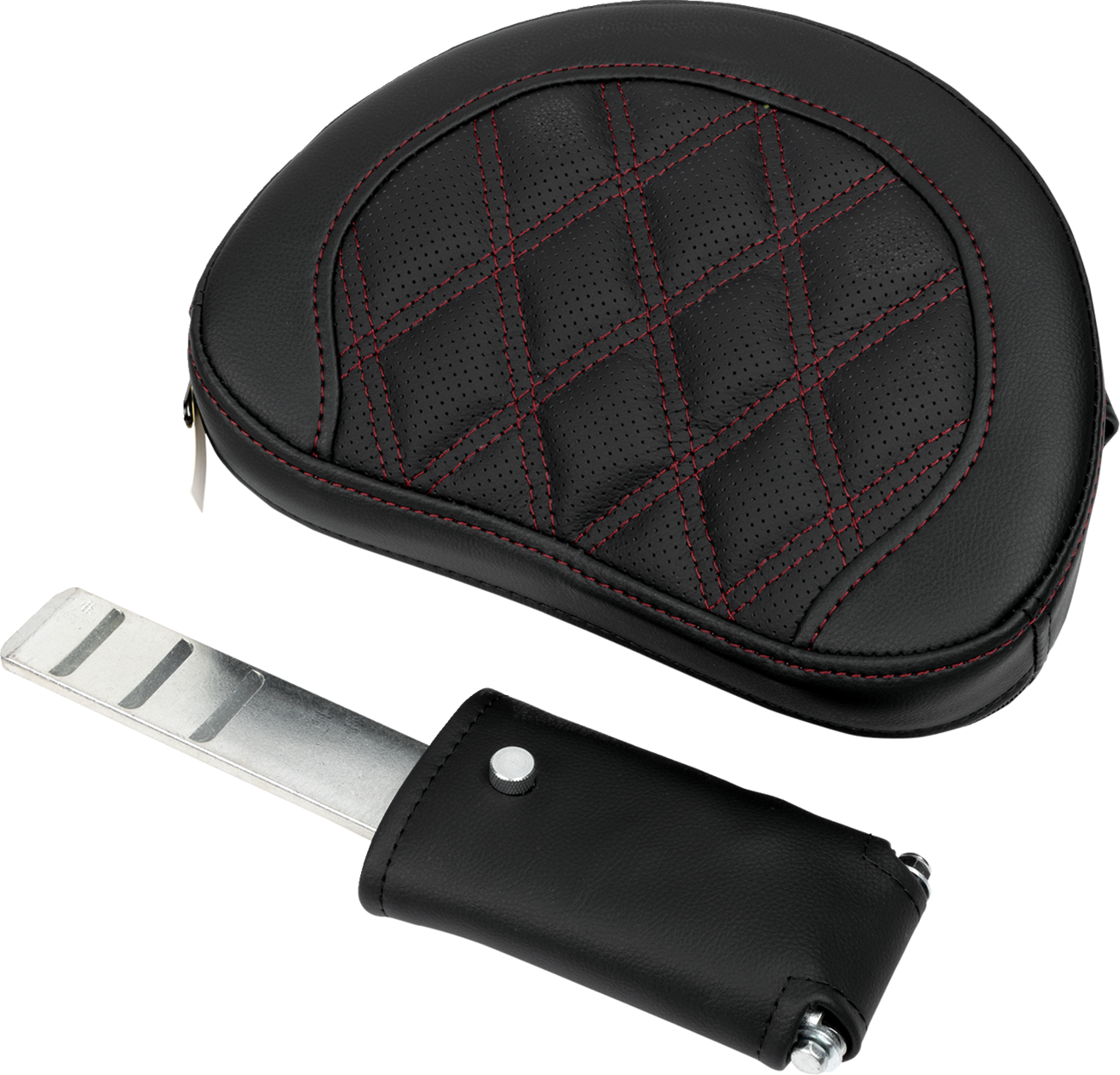 SADDLEMEN Roadsofa™ Extended Reach Seat - Lattice Stitch - Wine Berry Stitch - with Backrest - FL '08-'24 808-07B-184B8