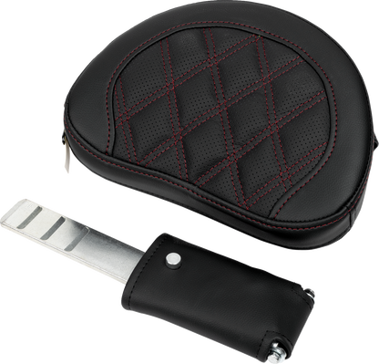 SADDLEMEN Roadsofa™ Extended Reach Seat - Lattice Stitch - Wine Berry Stitch - with Backrest - FL '08-'24 808-07B-184B8