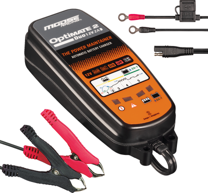 MOOSE OFFROAD Battery Charger/Maintainer - Optimate 2 Duo TM-555