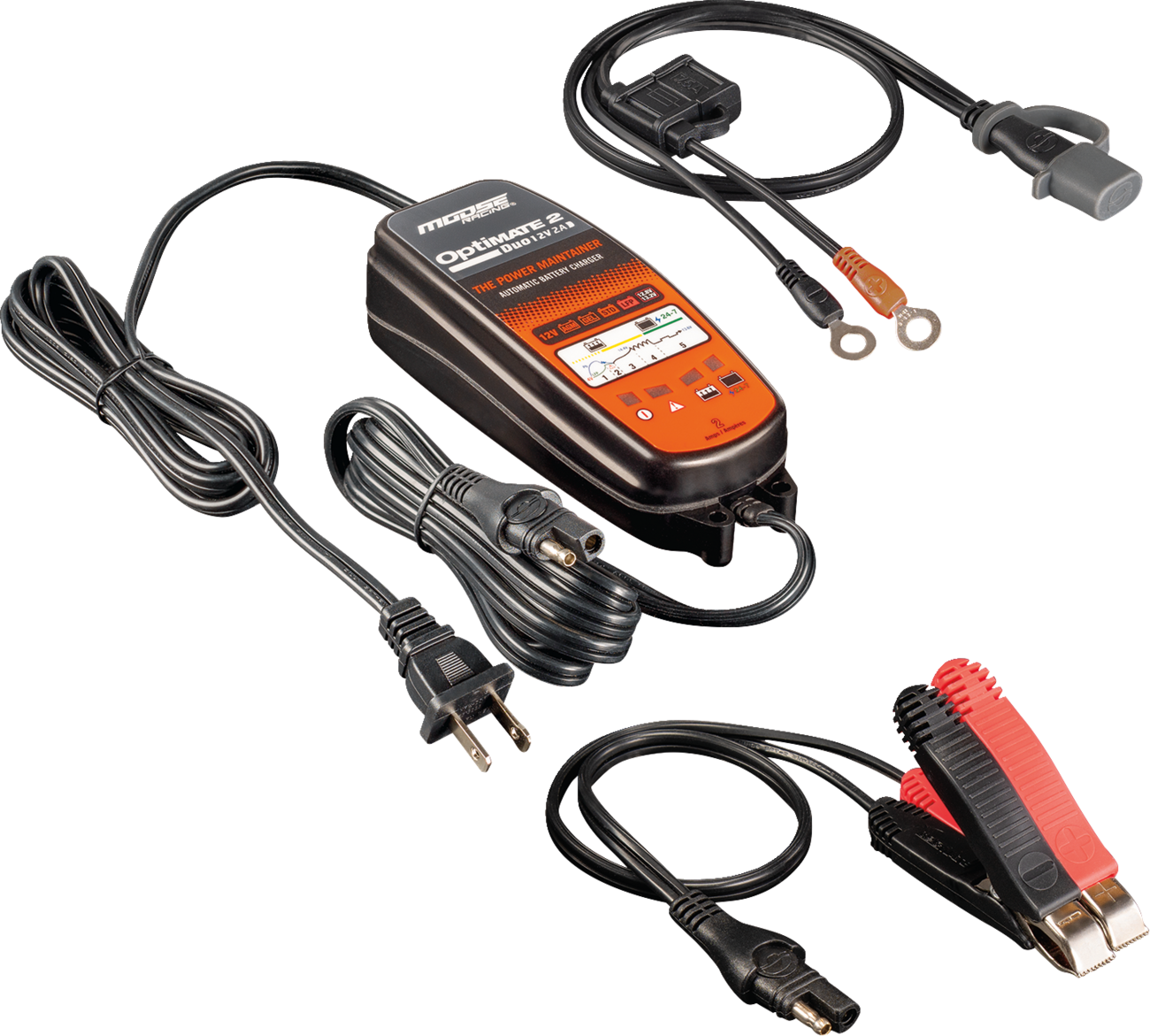 MOOSE OFFROAD Battery Charger/Maintainer - Optimate 2 Duo TM-555