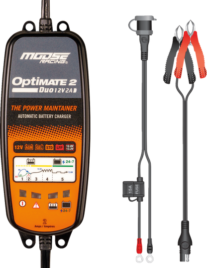 MOOSE OFFROAD Battery Charger/Maintainer - Optimate 2 Duo TM-555