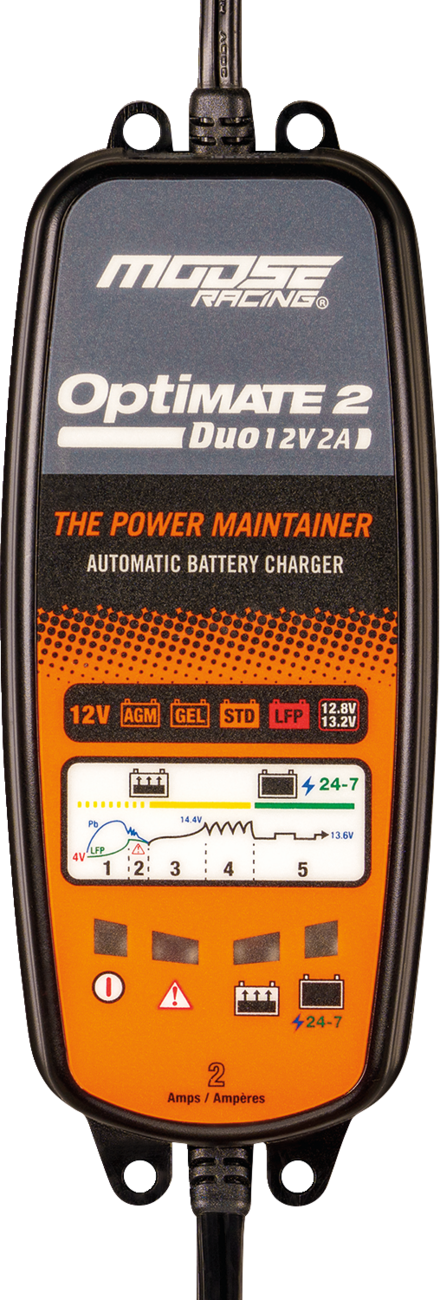 MOOSE OFFROAD Battery Charger/Maintainer - Optimate 2 Duo TM-555