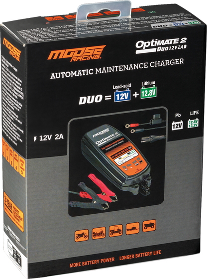 MOOSE OFFROAD Battery Charger/Maintainer - Optimate 2 Duo TM-555