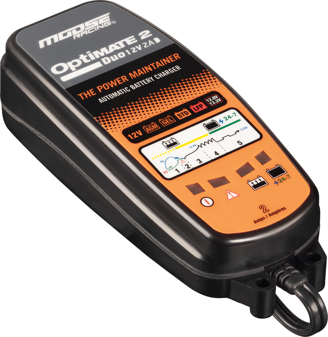 MOOSE OFFROAD Battery Charger/Maintainer - Optimate 2 Duo TM-555