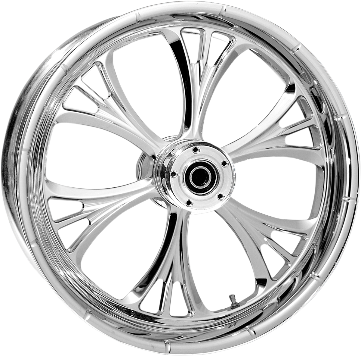 RC COMPONENTS Wheel - Majestic - Front - Single Disc/without ABS - Chrome - 21x3.5 - '00-'07 FLT 21350-9035-102C