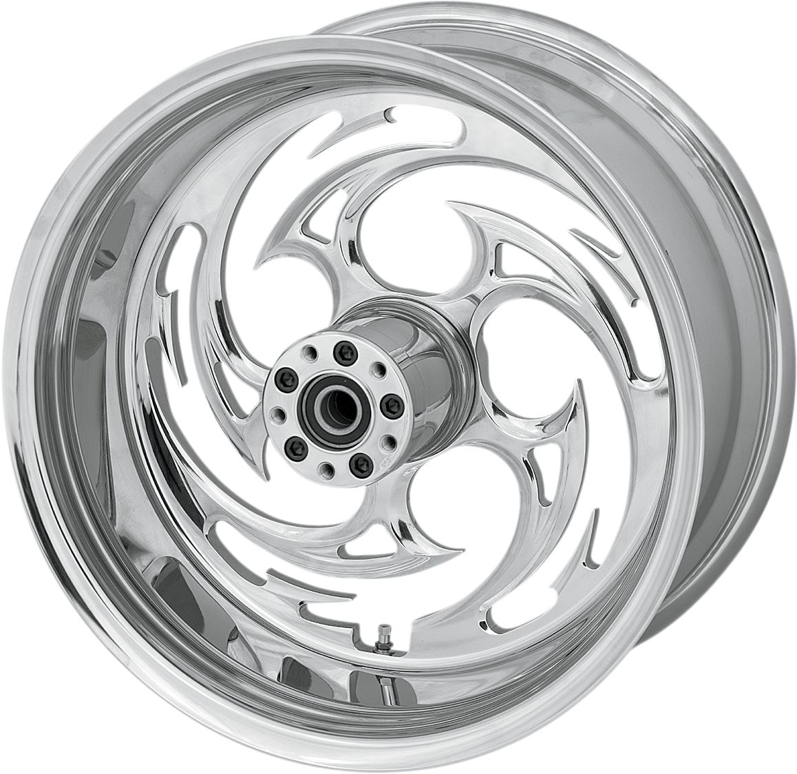 RC COMPONENTS Wheel - Savage - Rear - Single Disc/with ABS - Chrome - 17x6.25 - '08-'10 FXST 17625-9209-85C