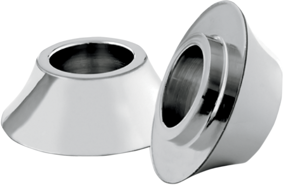 RC COMPONENTS Spacers - Front/Axle - Tapered - Chrome - Pair - '00-'07 Touring HD-SPCR-1C