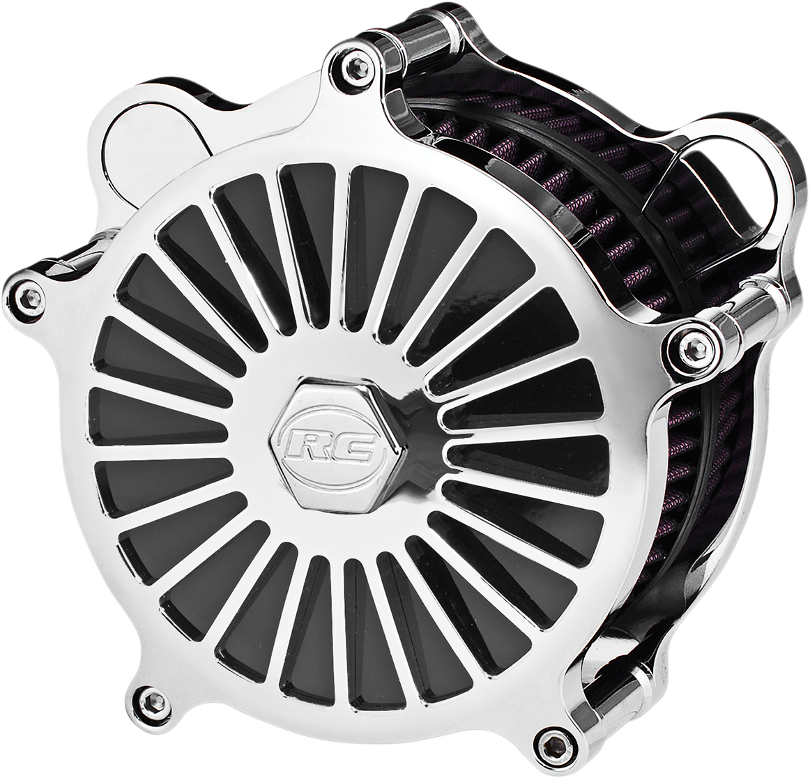 RC COMPONENTS Airstrike Air Cleaner - Chrome AC-02C-126C