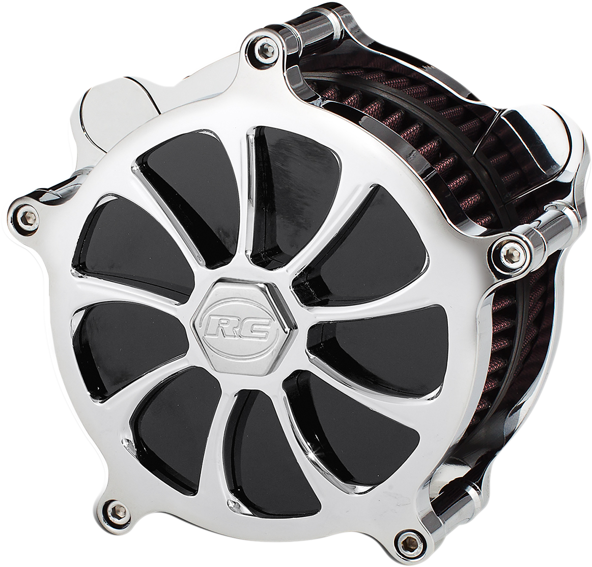 RC COMPONENTS Airstrike Air Cleaner - Chrome AC-09C-124C