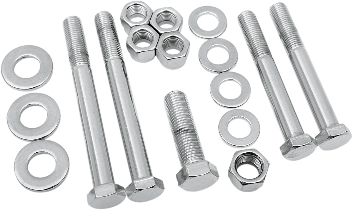COLONY Hardware Kit - Motor Mount Bolts/Nuts/Washers - Chrome - '70-'84 Harley-Davidson 8806-17