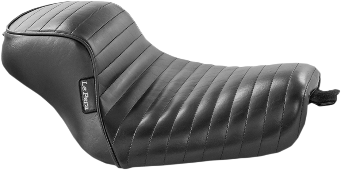 LE PERA Sprocket Solo Seat - Pleated - Black - XL '04-'23 LK-326PT