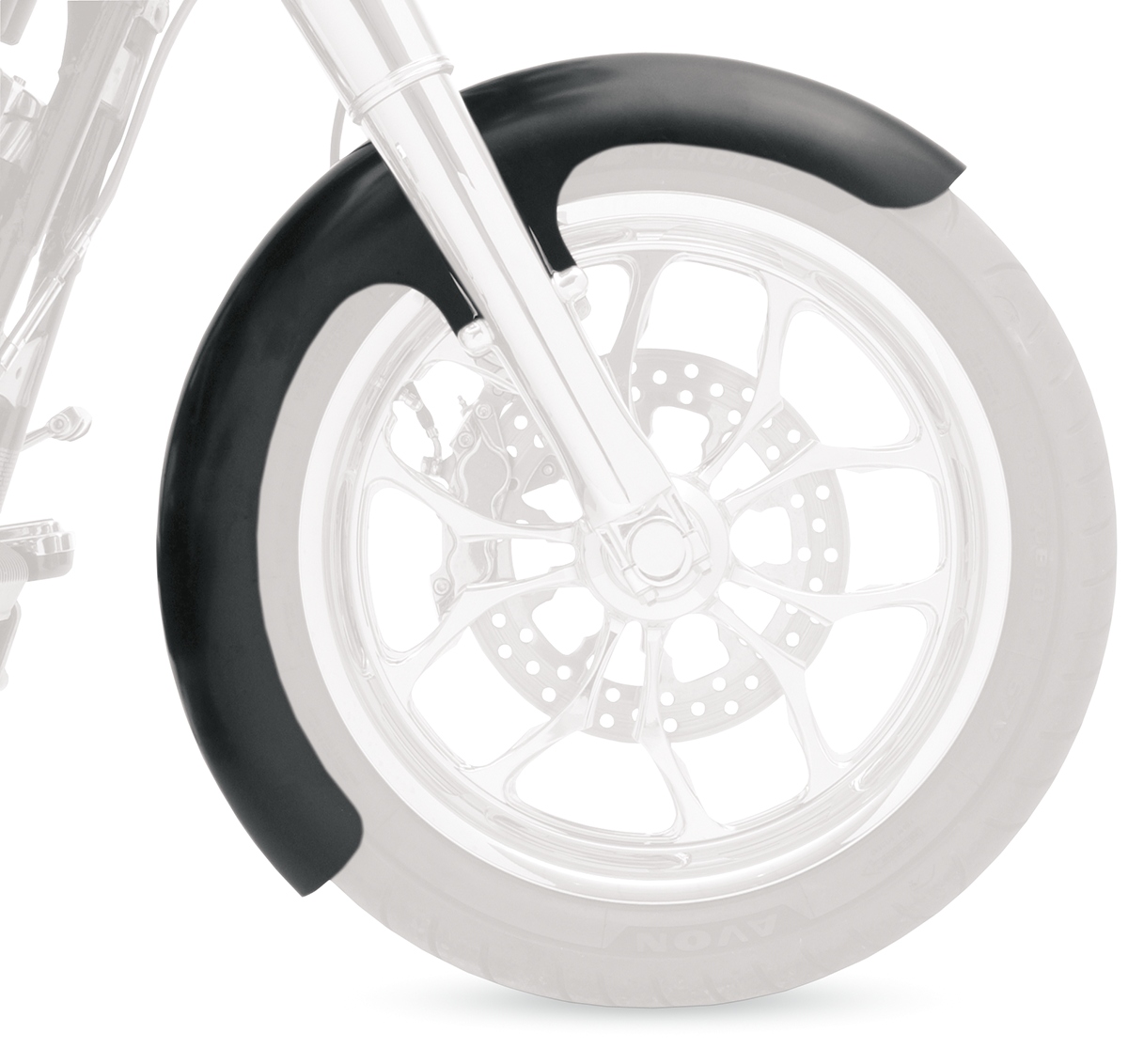 KLOCK WERKS Wrapper Fender Kit - Front - Black - 21" KWF-01-0105