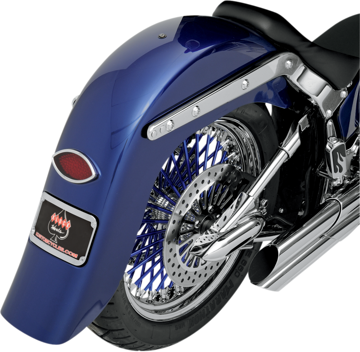 KLOCK WERKS Benchmark 4" Stretched Rear Fender - Smooth - Unfinished - For Custom Application KWF-02-0401