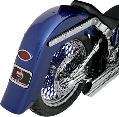 KLOCK WERKS Benchmark 4" Stretched Rear Fender - Smooth - Unfinished - For Custom Application KWF-02-0401