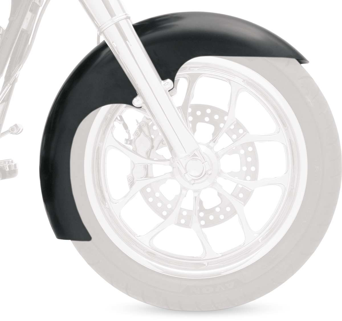 KLOCK WERKS Front Fender - Level - Black - 19" KWF-03-0001