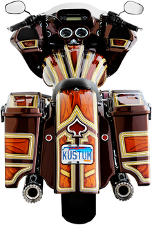 KLOCK WERKS The One Rear Fender - Frenched - Black - Steel KWF-01-0304